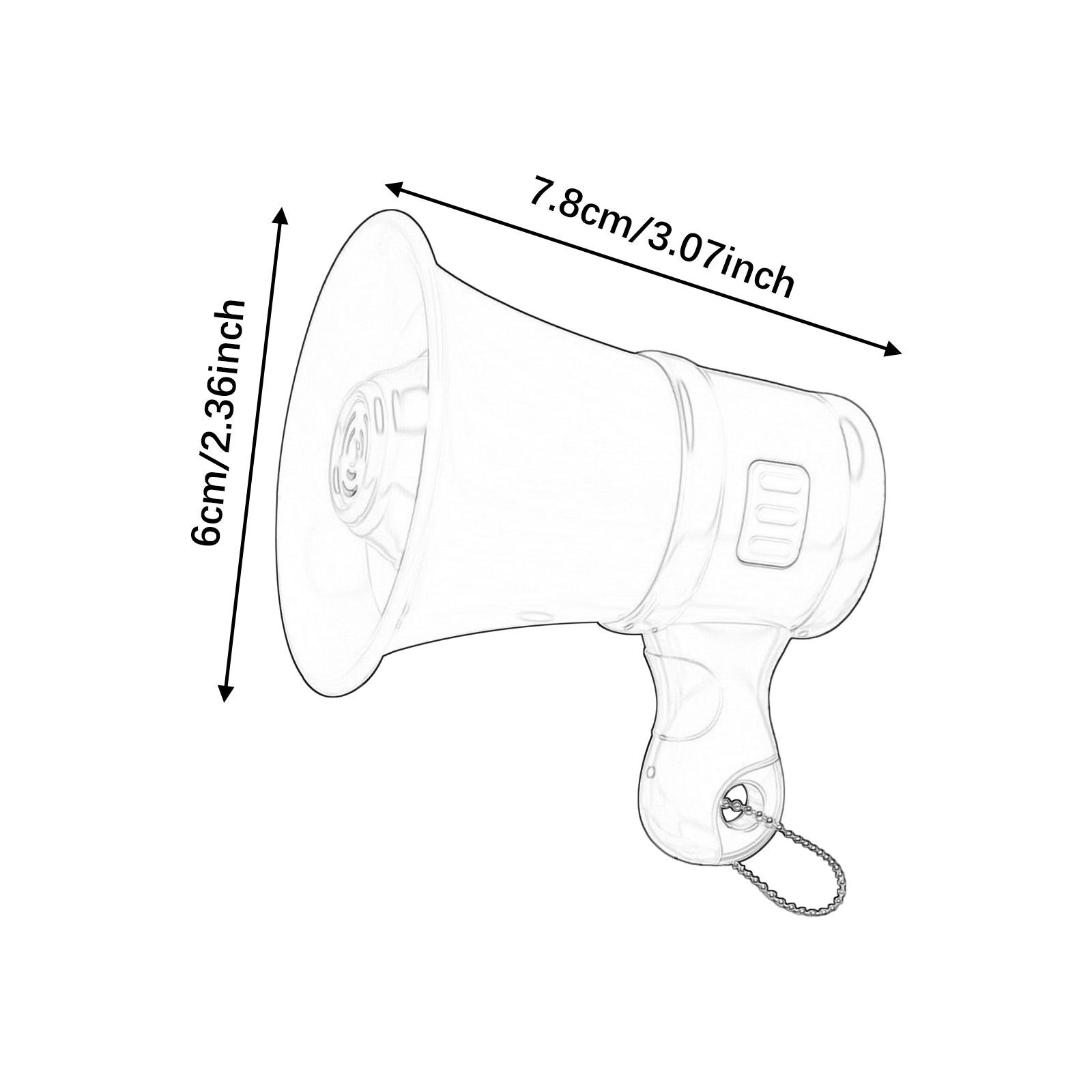 Kids Outdoor Voices - Novelty Mini Megaphone Keychain Portable Bullhorn