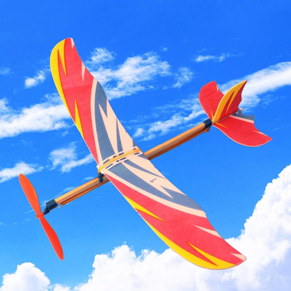 Kids Outdoor Set - 10PCS Airplane Model Rubber Band Powered