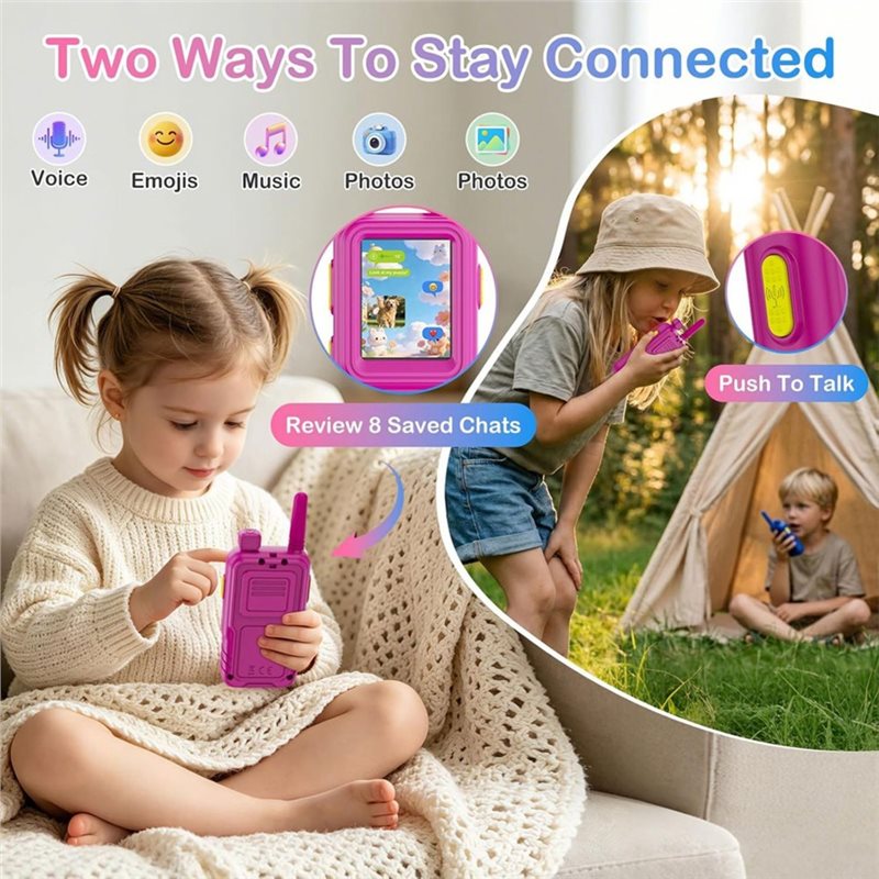 Kids Outdoor Voices - For Kids Gift 2Pack Rechargeable Walkie