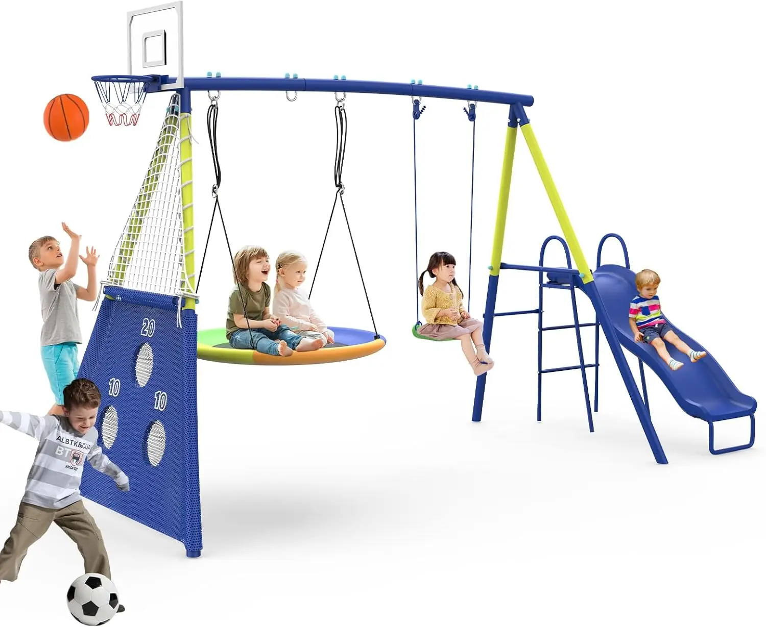 Swing Sets for Backyard with K - Kids Outdoor Wooden Playset 评论和价格