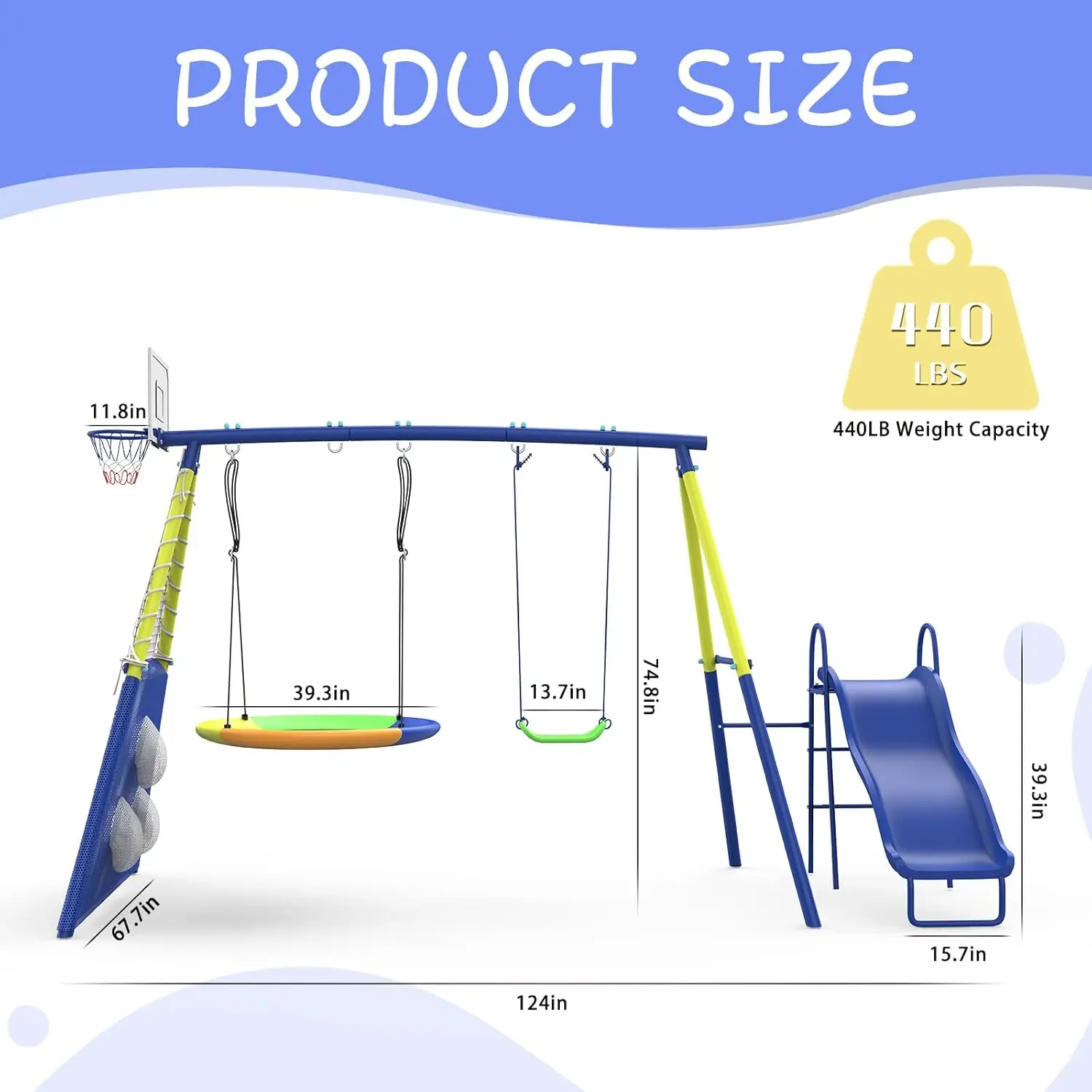 Swing Sets for Backyard with K - Kids Outdoor Wooden Playset 评论和价格