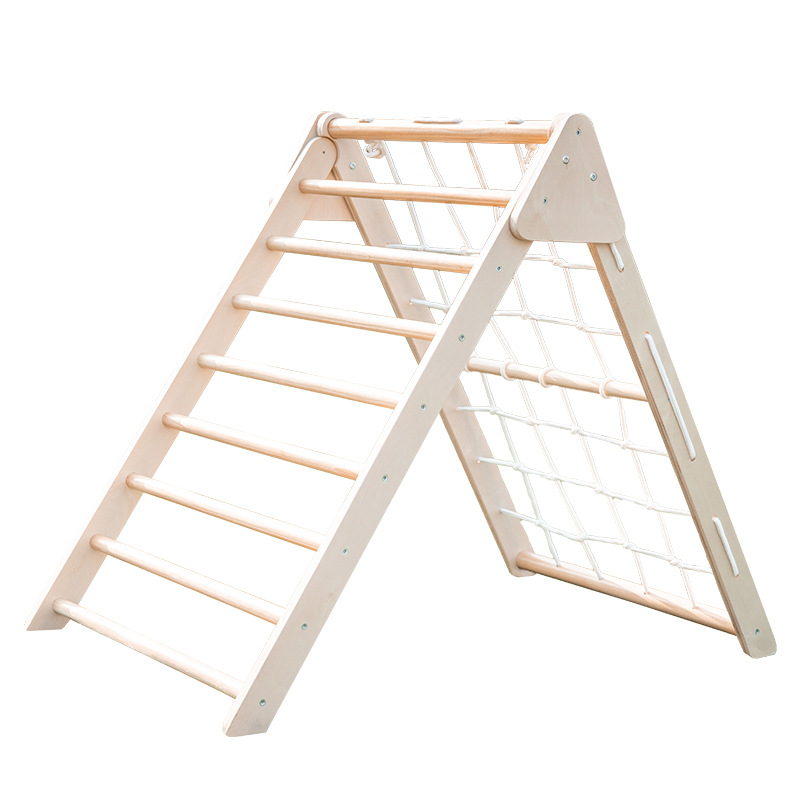Foldable Wooden Triangle Climb - Kids Outdoor Wooden Playset 评论和价格