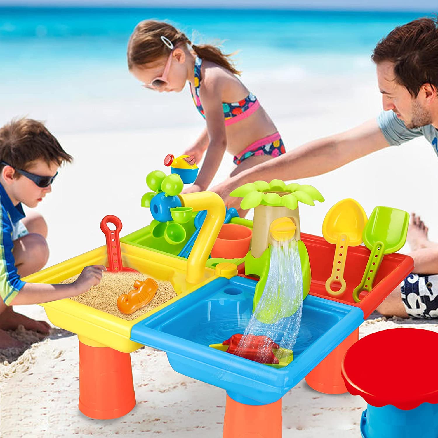 Beach Table Sand Play Toys Chi - Kids Outdoor Play Table 评论和价格