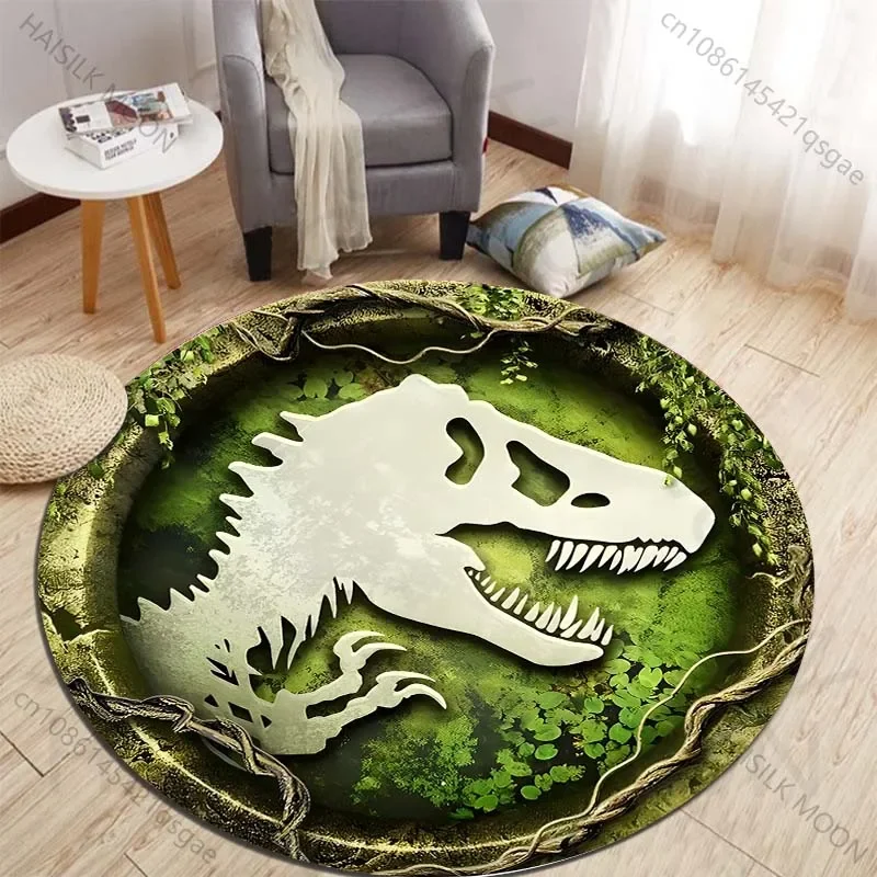 HD 3D Dinosaur Print Round Rug - Kids Outdoor Mat Waterproof 评论和价格