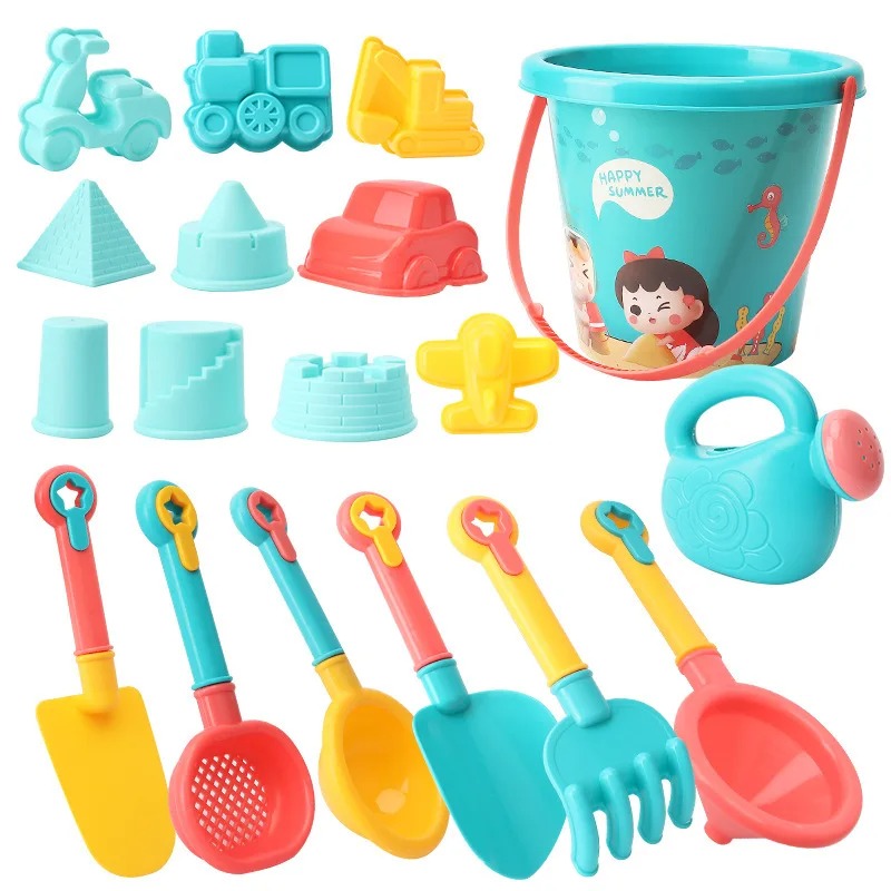 18PCS Beach Toy Set Bucket Sea - Kids Outdoor Vehicles 评论和价格
