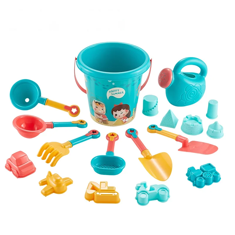 18PCS Beach Toy Set Bucket Sea - Kids Outdoor Vehicles 评论和价格