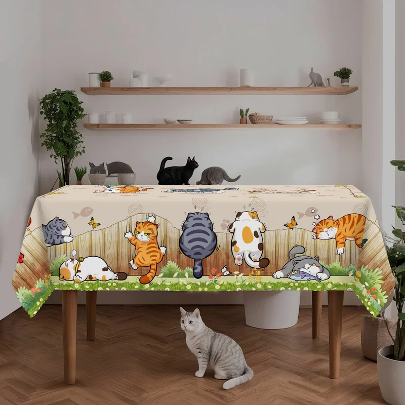 VIKAMA Beige Cartoon Cat Table - Kids Outdoor Play Table 评论和价格