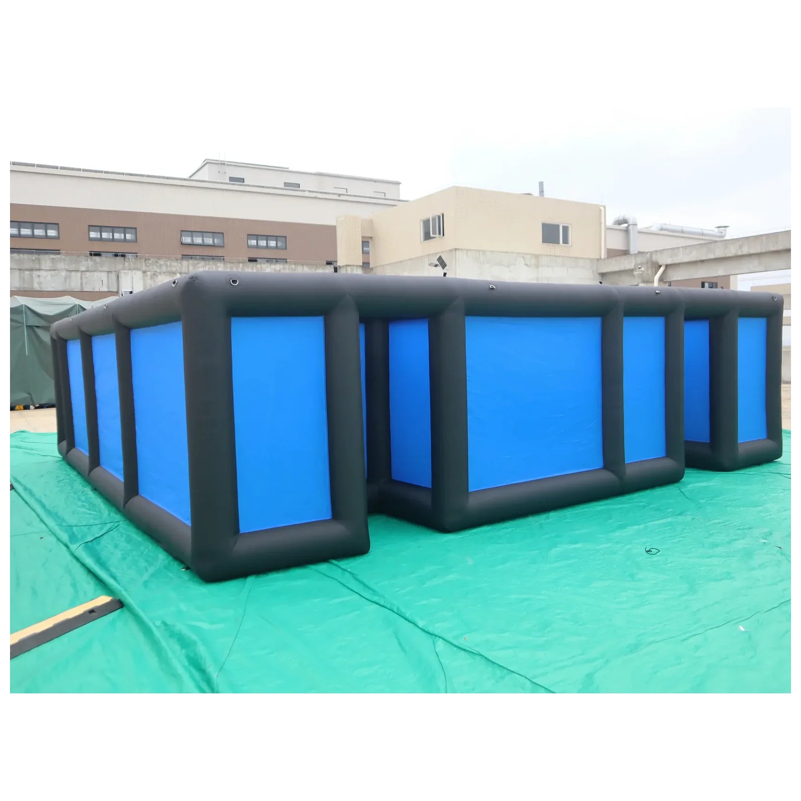 Large Black Blue Open Inflatab - Kids Outdoor Venues 评论和价格