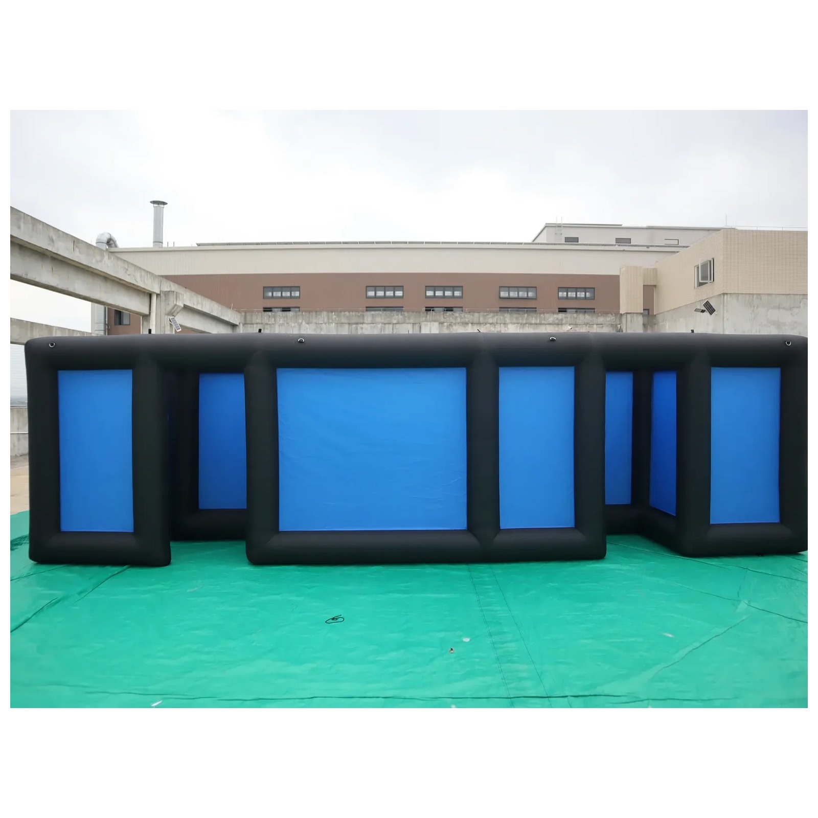 Large Black Blue Open Inflatab - Kids Outdoor Venues 评论和价格