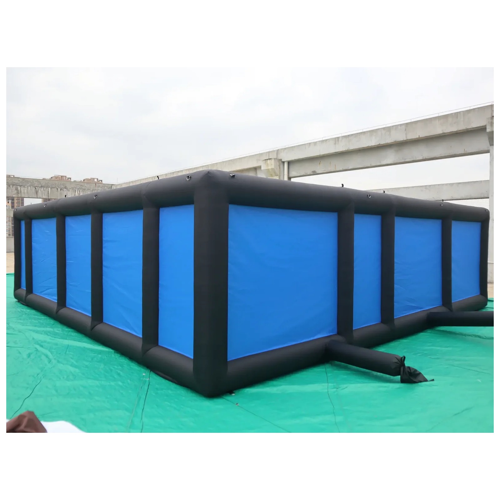Large Black Blue Open Inflatab - Kids Outdoor Venues 评论和价格
