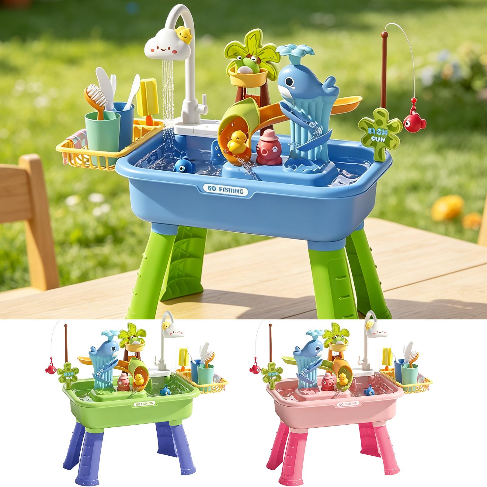 Kids Water Table with Pump, Se - Kids Outdoor Play Table 评论和价格