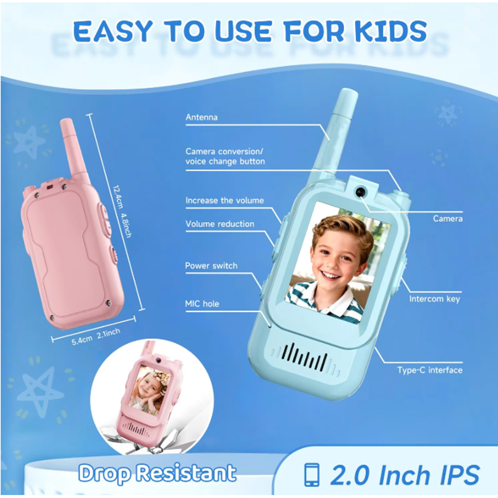 2PCS Video Walkie Talkies Mini - Kids Outdoor Voices 评论和价格