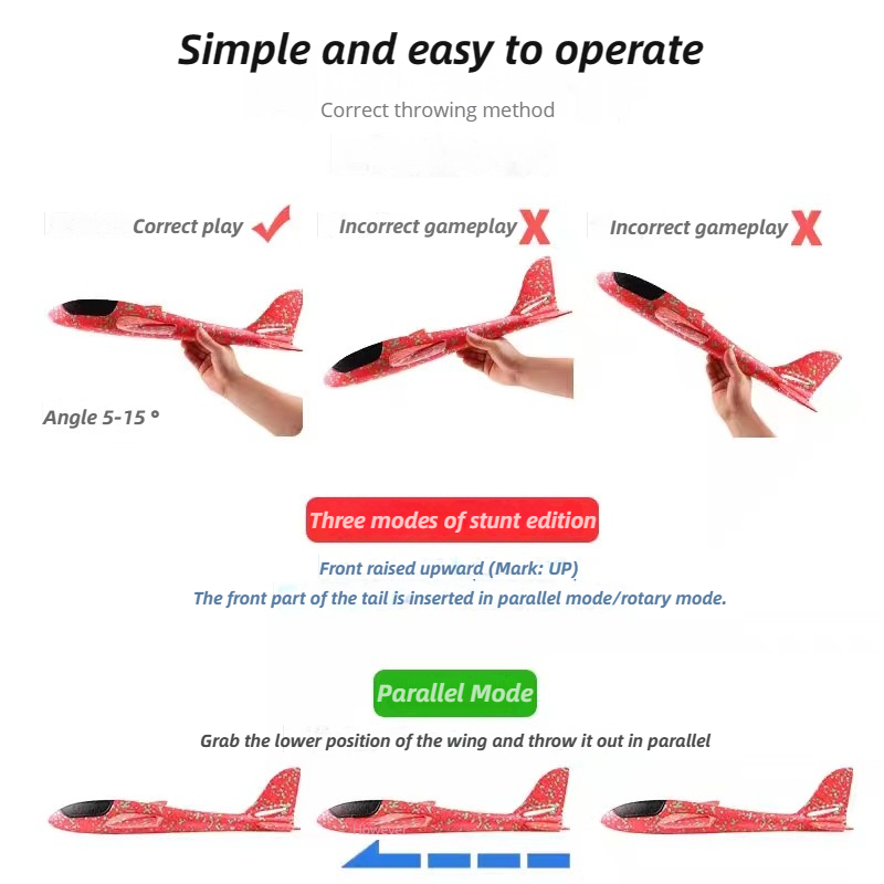 48cm Large Foam Airplane Child - Kids Outdoor Set 评论和价格