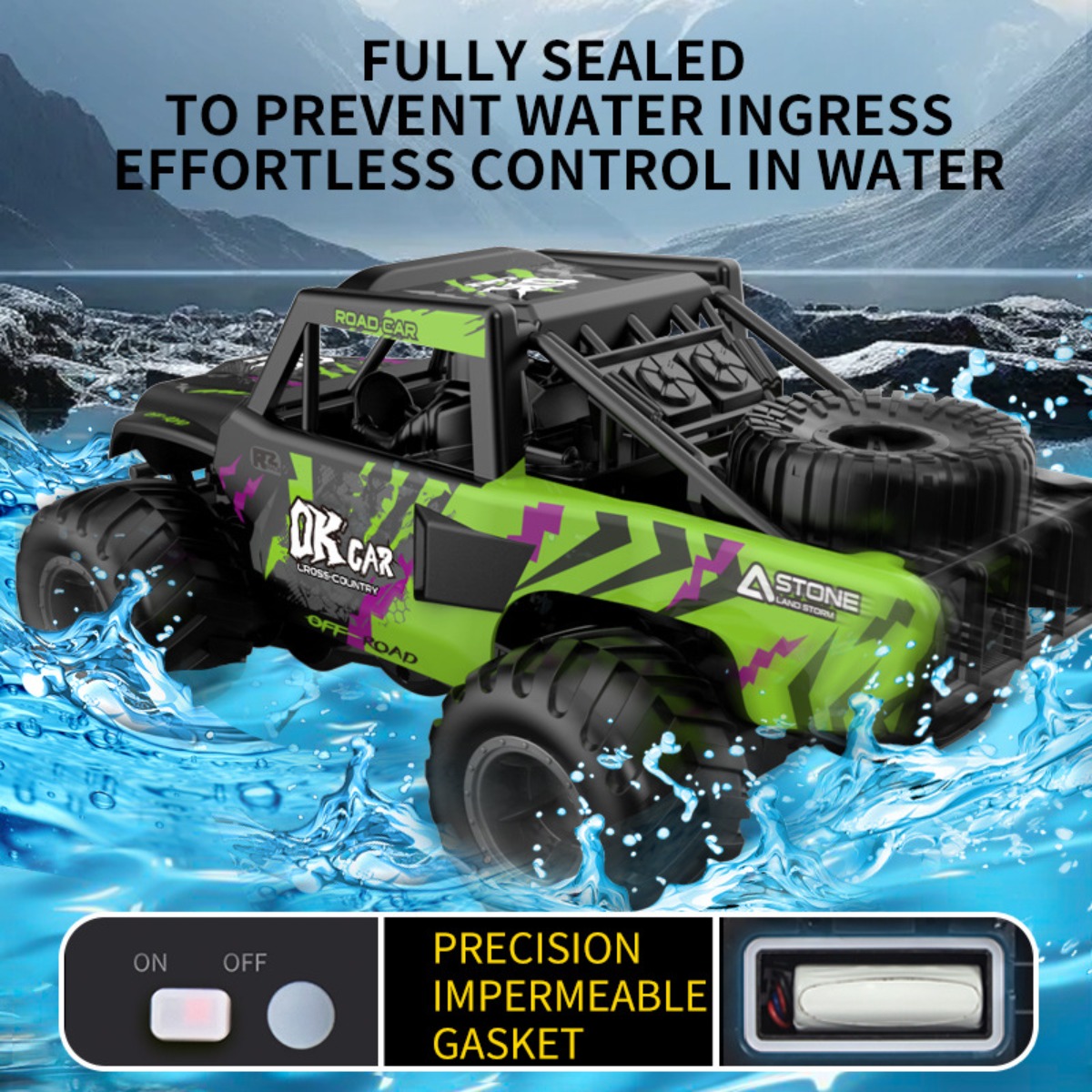 Amphibious RC Car 4WD Off-Road - Kids Outdoor Vehicles 评论和价格