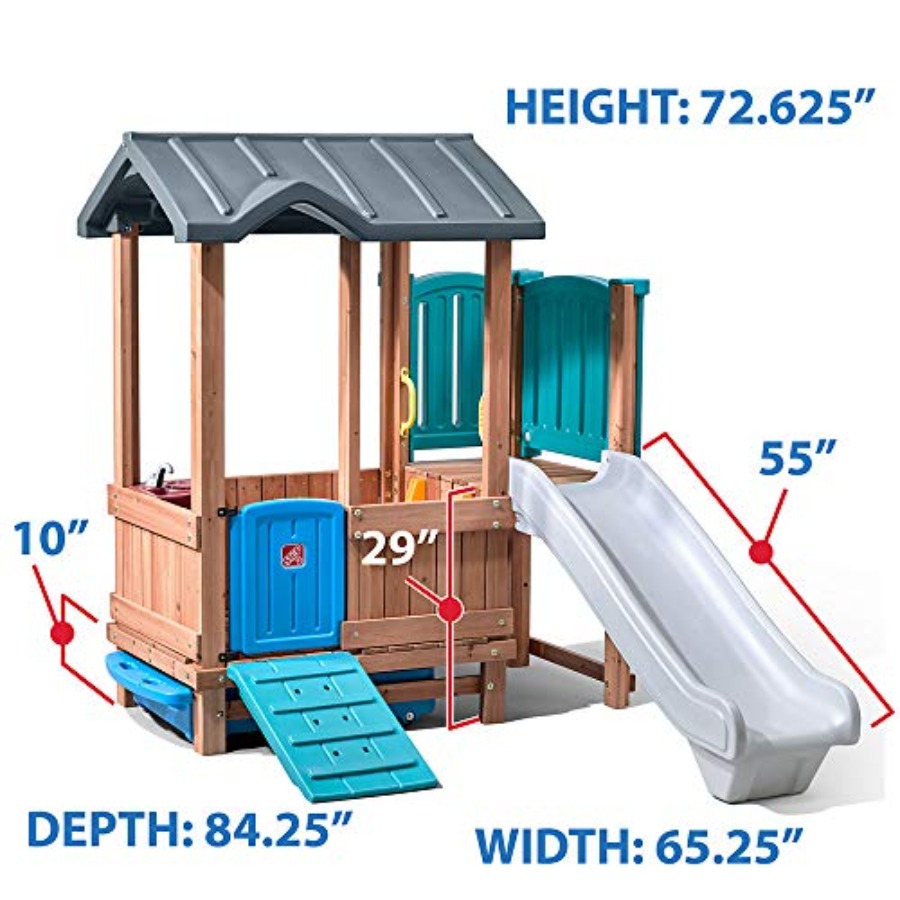Woodland Adventure Playhouse & - Kids Outdoor Wooden Playset 评论和价格