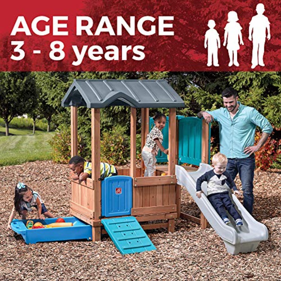 Woodland Adventure Playhouse & - Kids Outdoor Wooden Playset 评论和价格