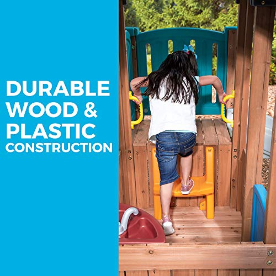 Woodland Adventure Playhouse & - Kids Outdoor Wooden Playset 评论和价格