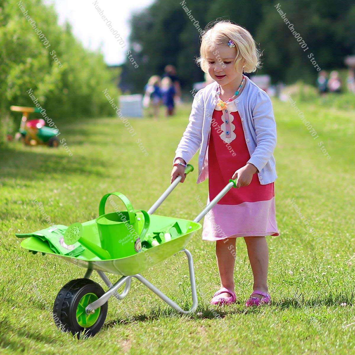 Kids Outdoor Wheelbarrow, Gree - Kids Outdoor Set 评论和价格