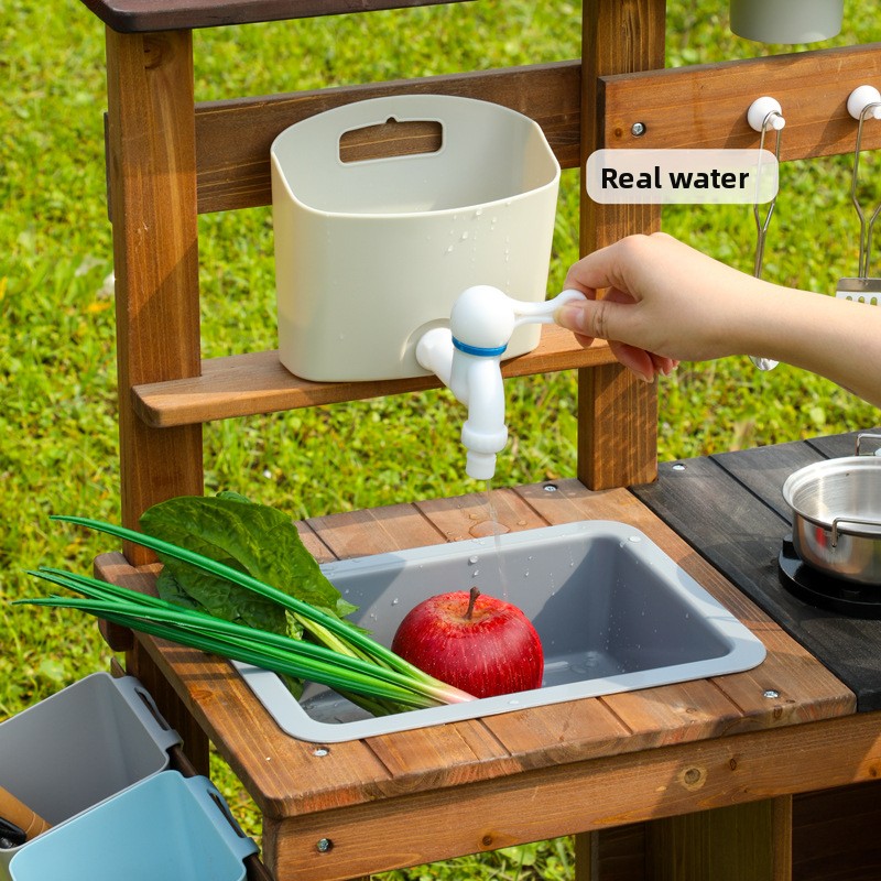 Montessori Outdoor Wooden Mud  - Kids Outdoor Wooden Playset 评论和价格
