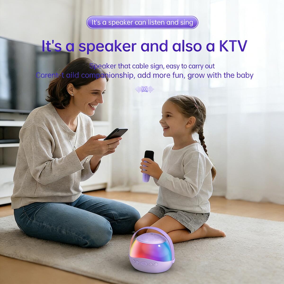 KTV Wireless Speaker with 2 Mi - Kids Outdoor Voices 评论和价格