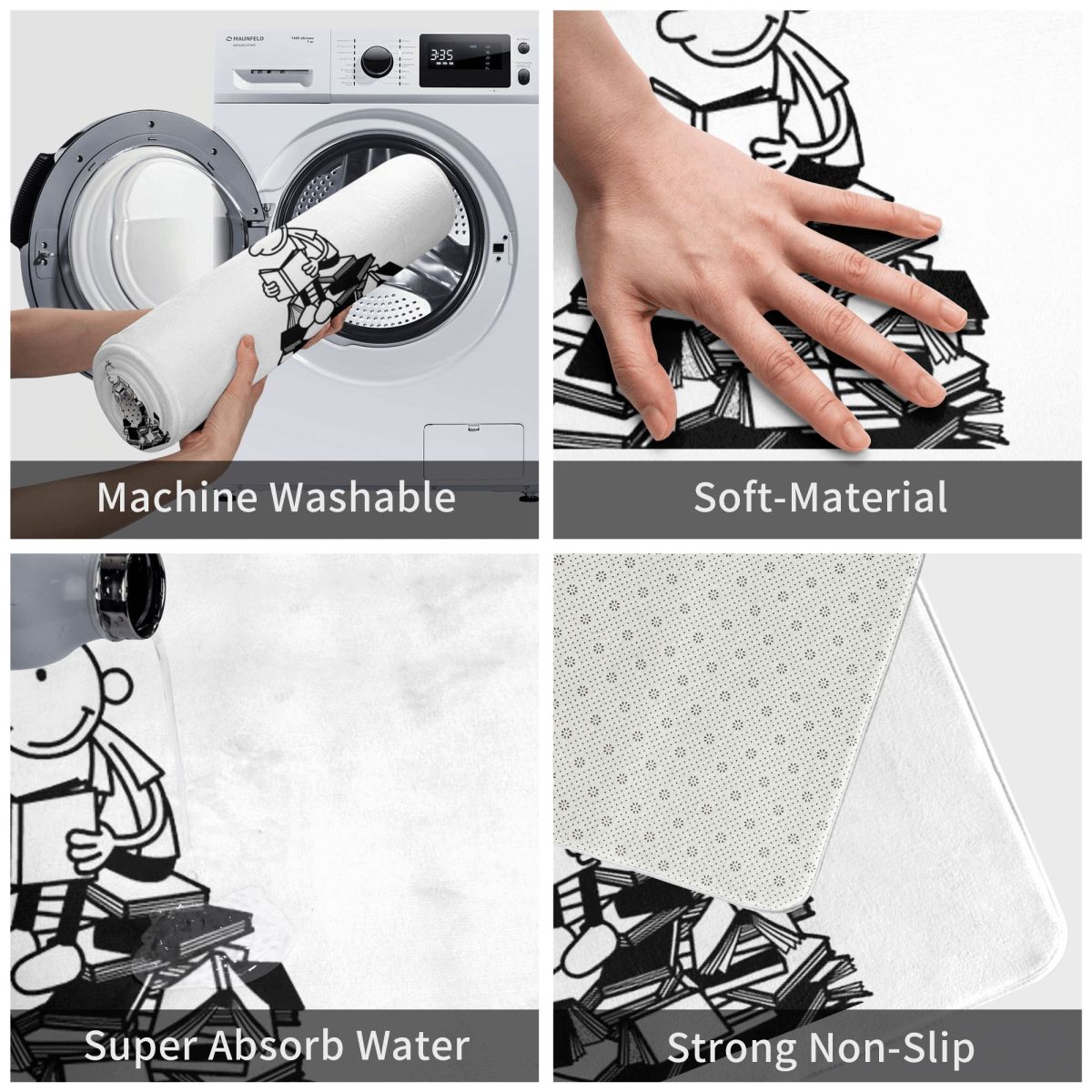 Diary Of A Wimpy Kid Non-slip  - Kids Outdoor Mat Waterproof 评论和价格