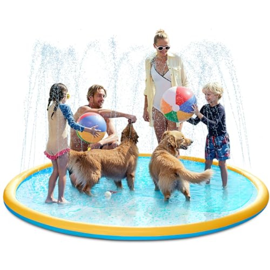Outdoor water play mat for tod - Sprinkler Splash Pad 评论和价格