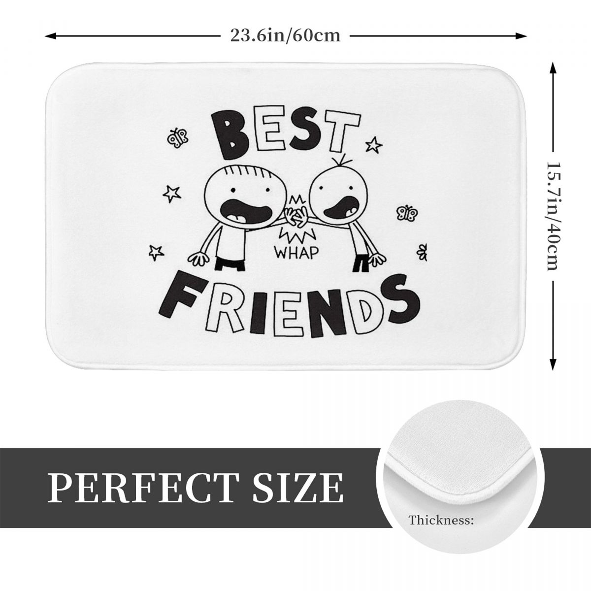 Best Friends Diary Of A Wimpy  - Kids Outdoor Mat Waterproof 评论和价格