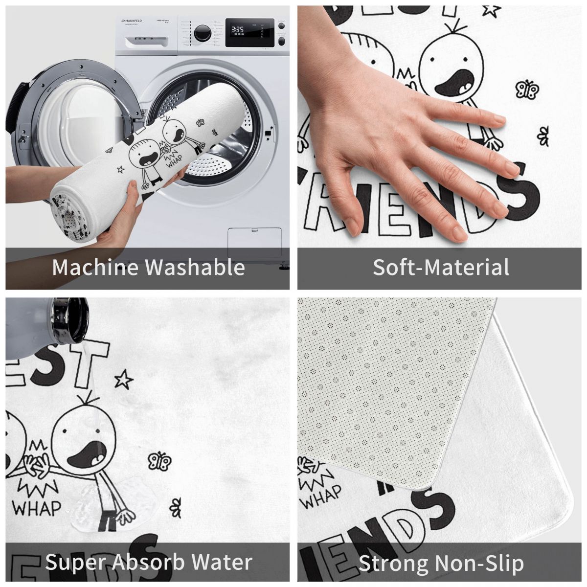 Best Friends Diary Of A Wimpy  - Kids Outdoor Mat Waterproof 评论和价格