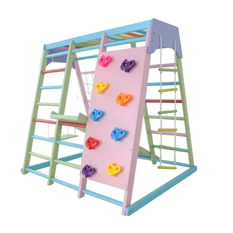Kids Wooden Climbing Frame Ind - Kids Outdoor Wooden Playset 评论和价格